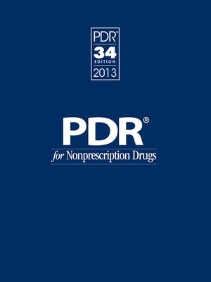 cover image of PDR for Nonprescription Drugs 2013